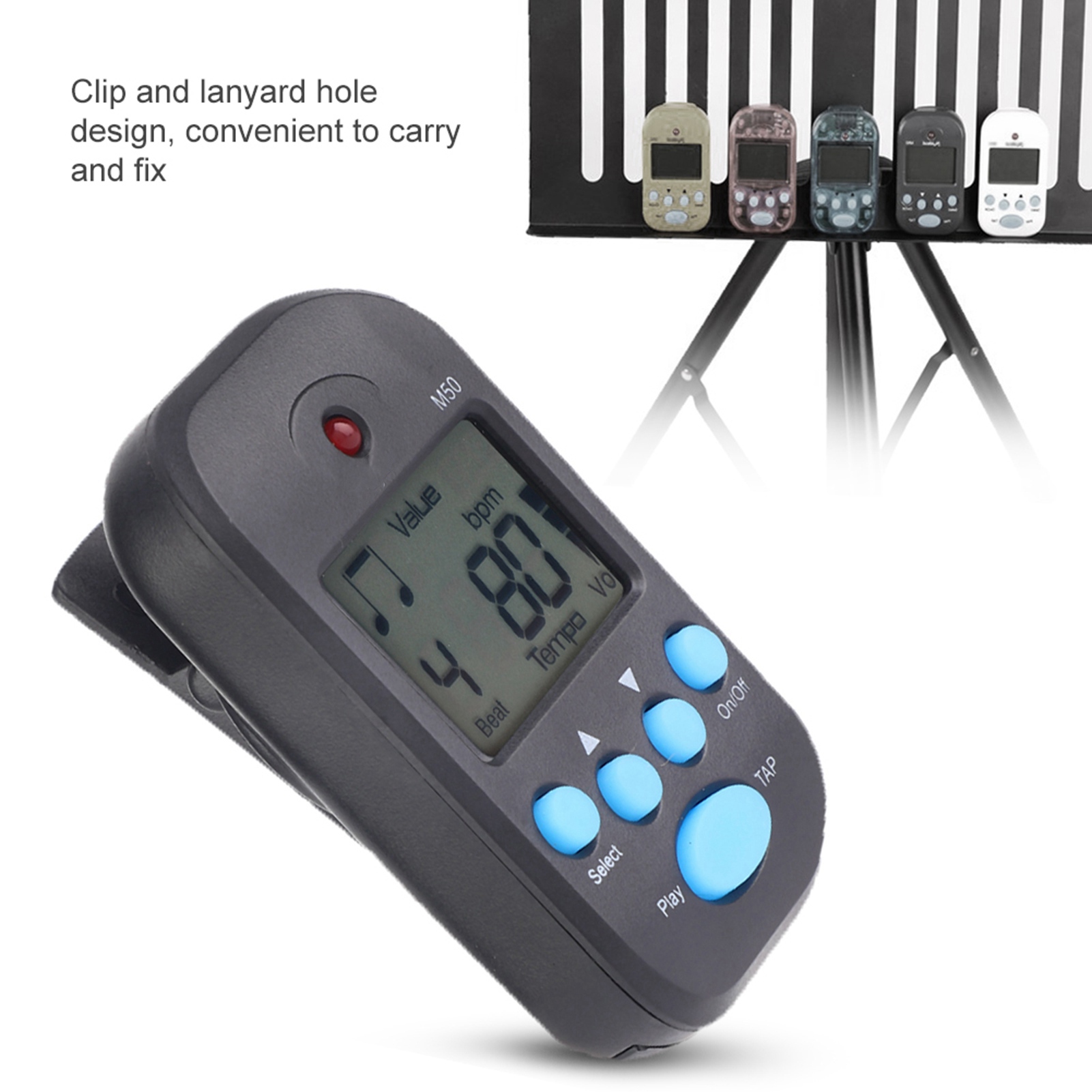 Metronome Digital - Mini Metronome Professional Clip-On LCD Digital