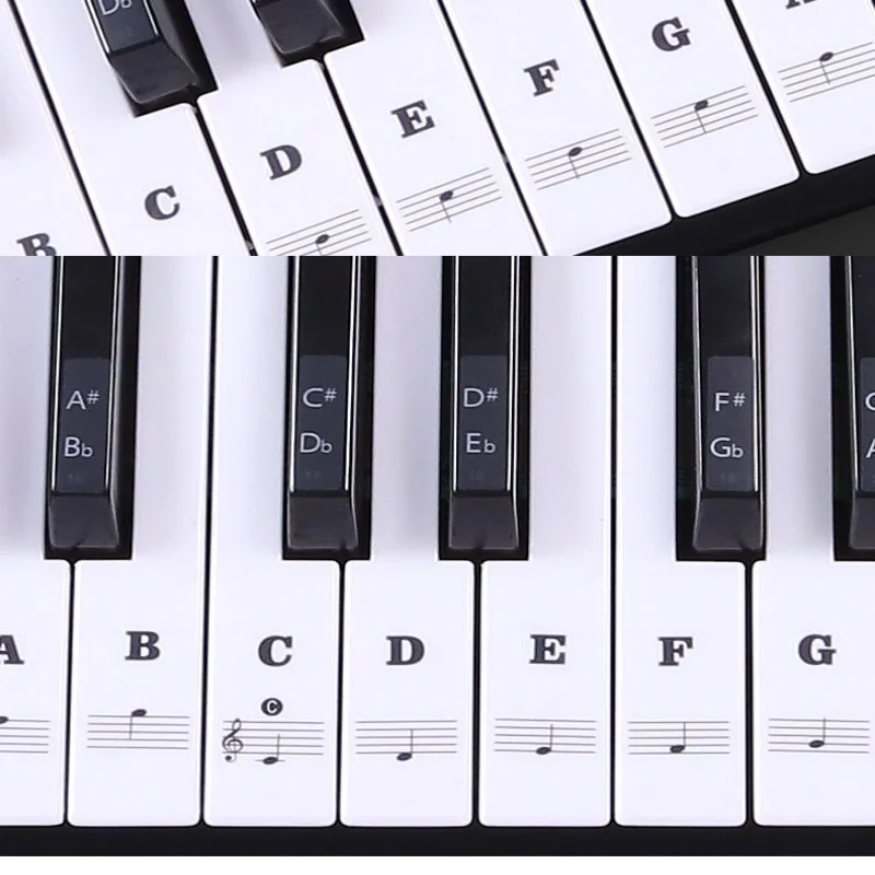 Keyboard Piano 61 Key - 1PC Piano Training Stickers For 37/49/54/61/88