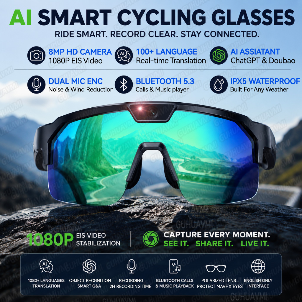 Audio Music For Video - 2026 Upgrade Smart Glasses with 8MP