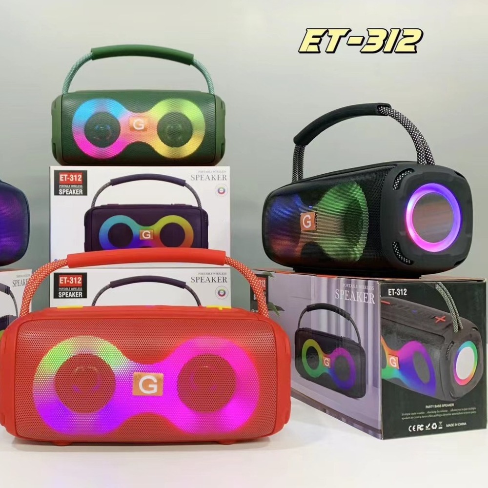 Audio Music Spotify - ET-312 Bluetooth Speaker Portable Handle Subwoofer