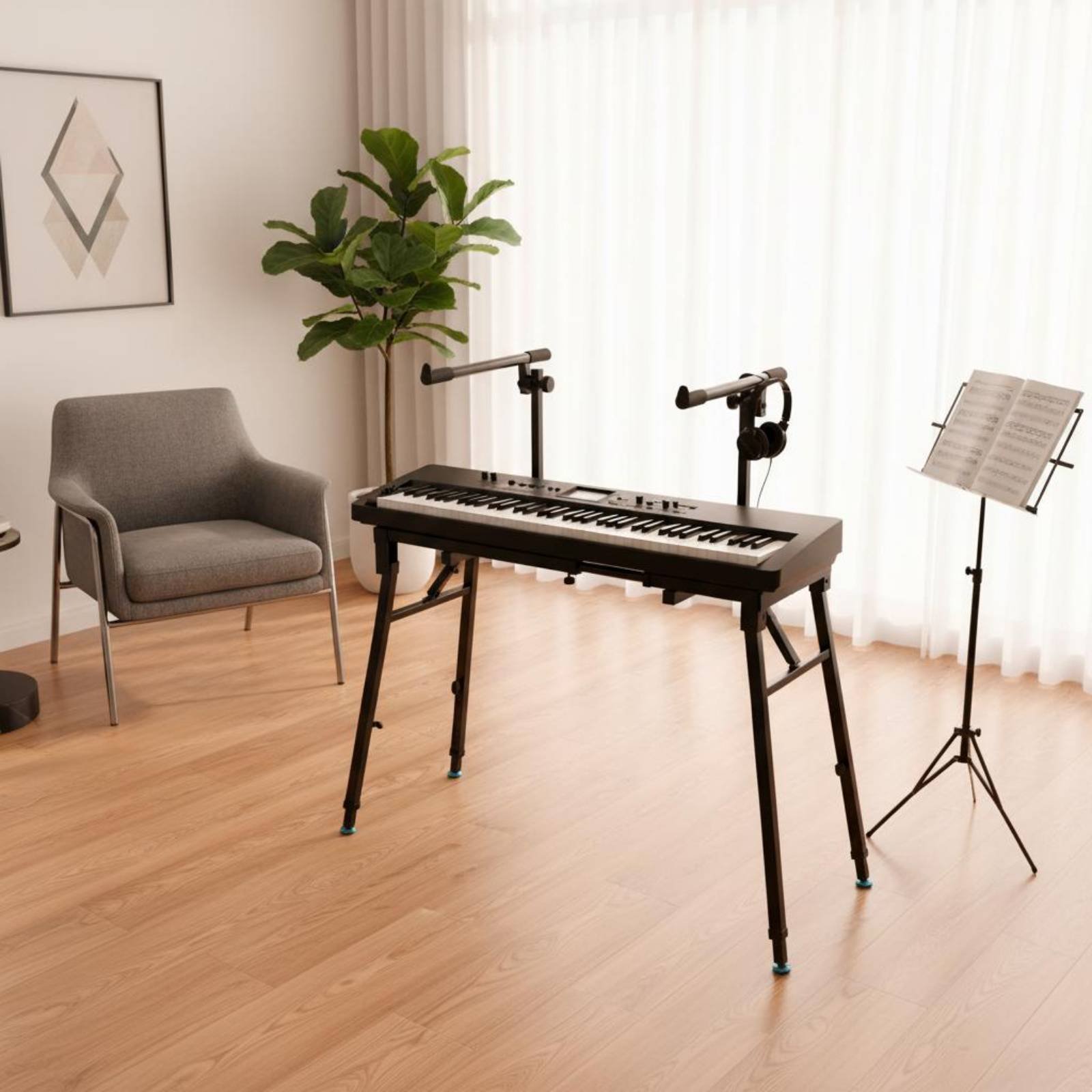 Folding Keyboard Stand Portabl - đánh giá và giá Music Stand Folding