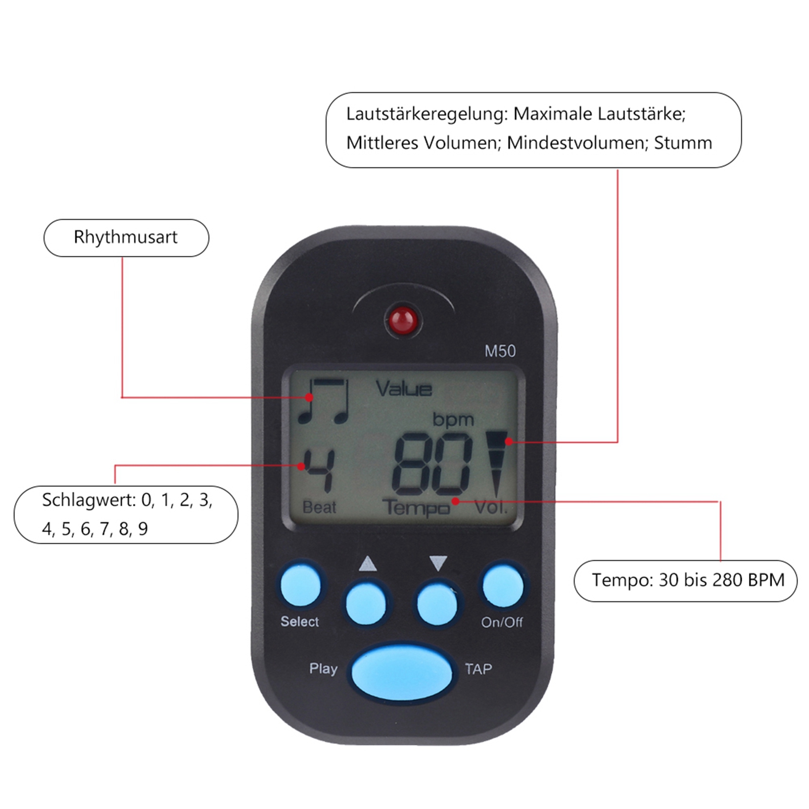 Mini Metronome Professional Cl - đánh giá và giá Metronome Digital