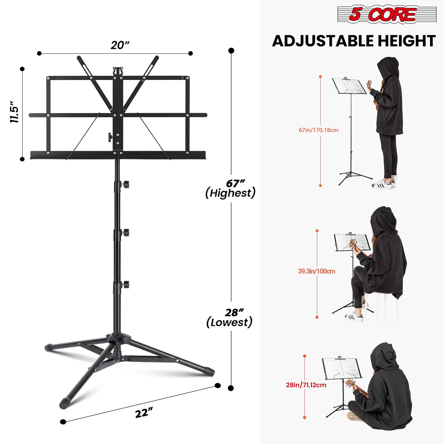 5 Core Music Stand For Sheet M - đánh giá và giá Music Stand Folding