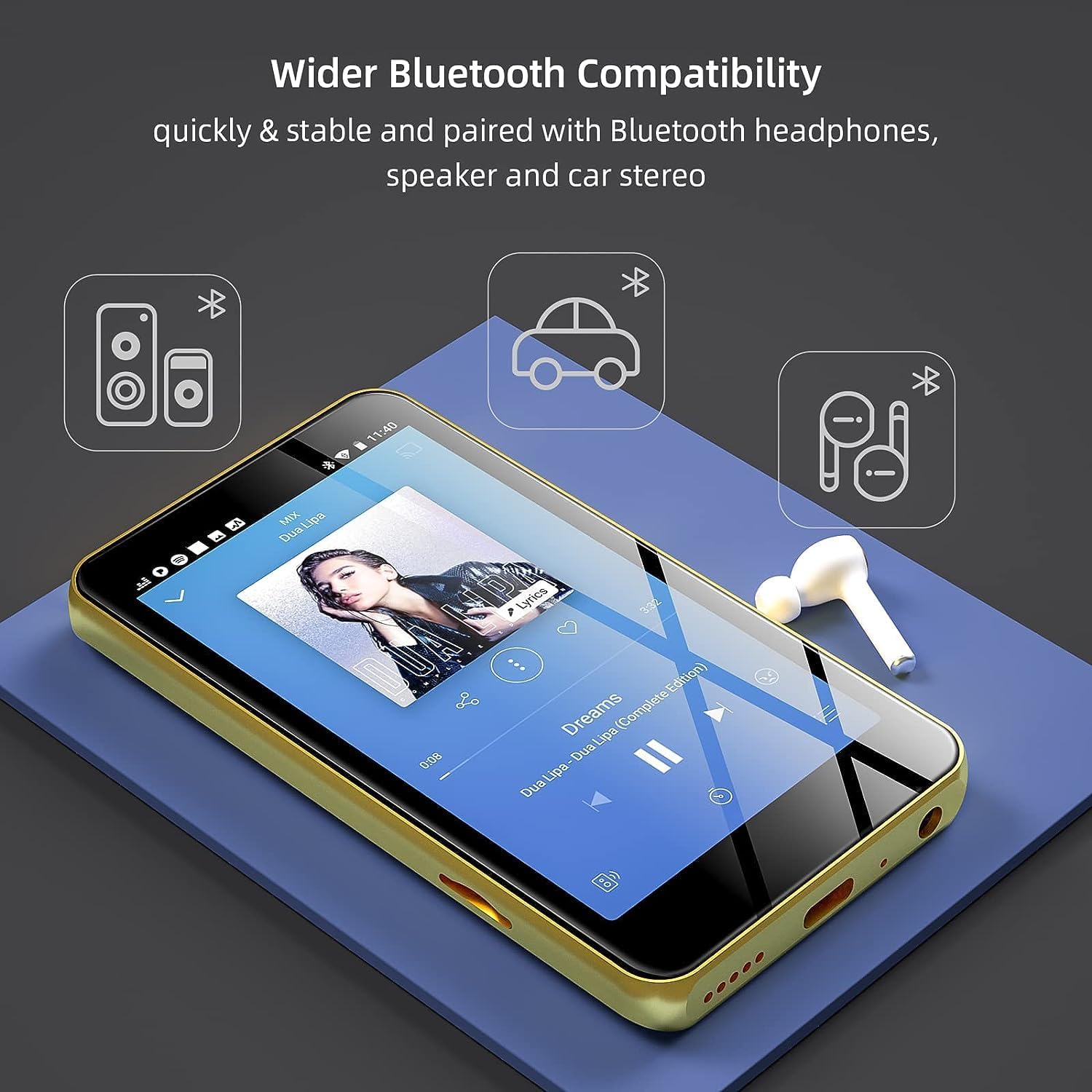 Reproductor MP4/MP3 Player Blu - đánh giá và giá Audio Music Spotify
