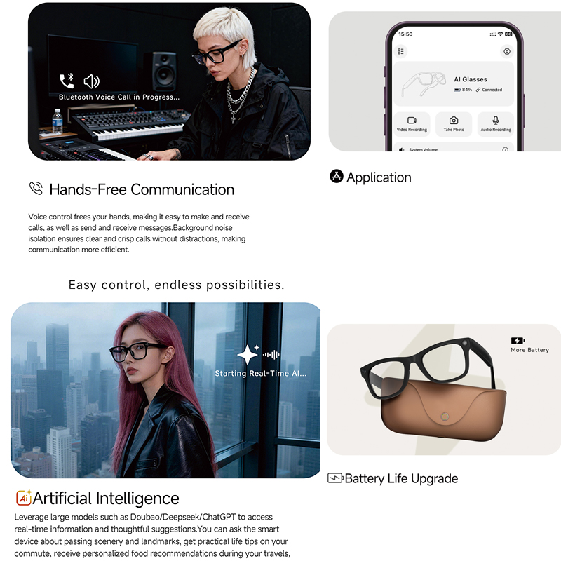 2026 AI smart Glasses HD 800W  - đánh giá và giá Audio Music For Video