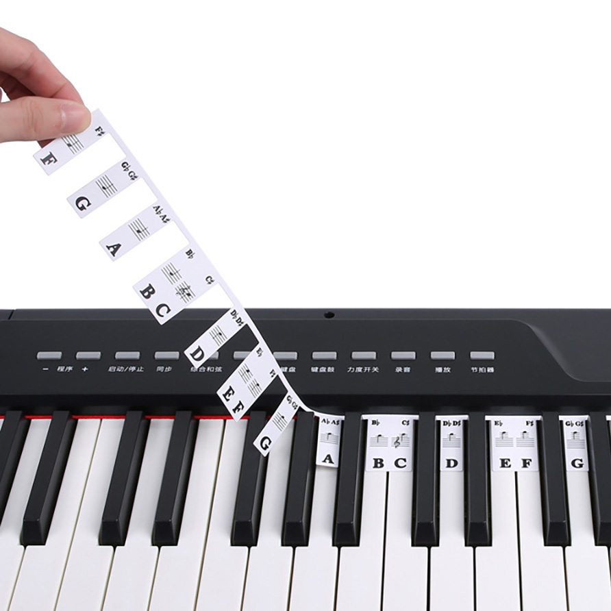 Piano Keyboard Stickers 88/61  - đánh giá và giá Keyboard Piano 61 Key
