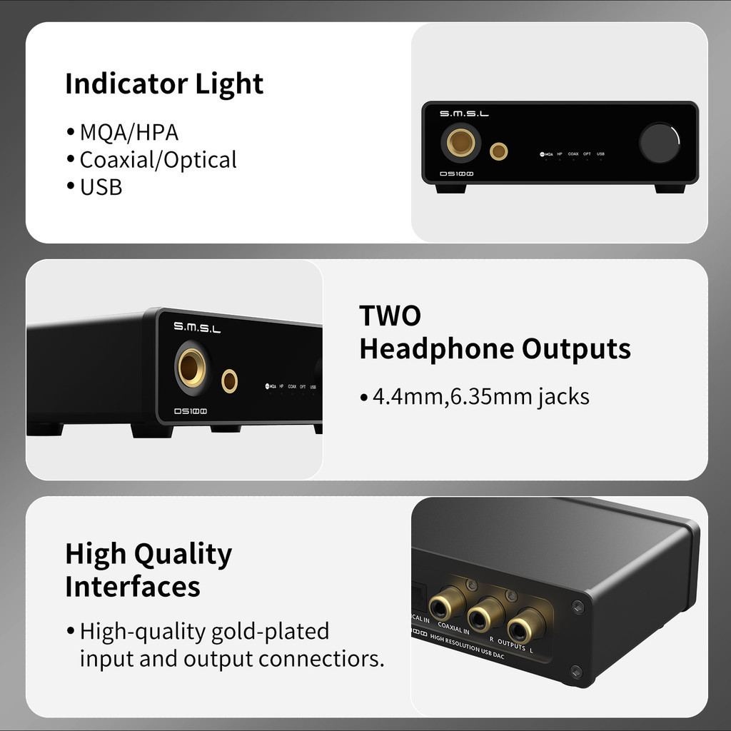 SMSL DS100 MQA MQA-CD Audio De - đánh giá và giá Portable Amplifier Mini