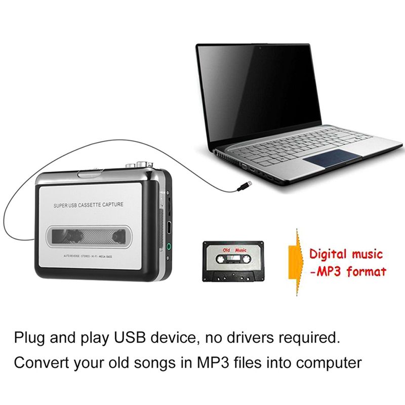 B27B USB Cassette Tape To MP3  - đánh giá và giá Audio Music Converter To Mp3