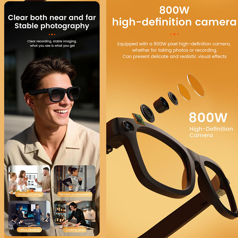AI Smart Glasses 800W Camera A - đánh giá và giá Audio Music For Video