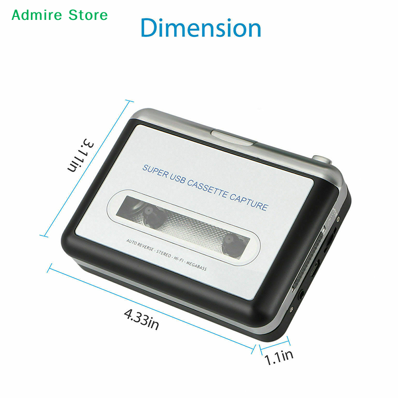 [G]Portable USB Cassette Tape- - đánh giá và giá Audio Music Converter To Mp3