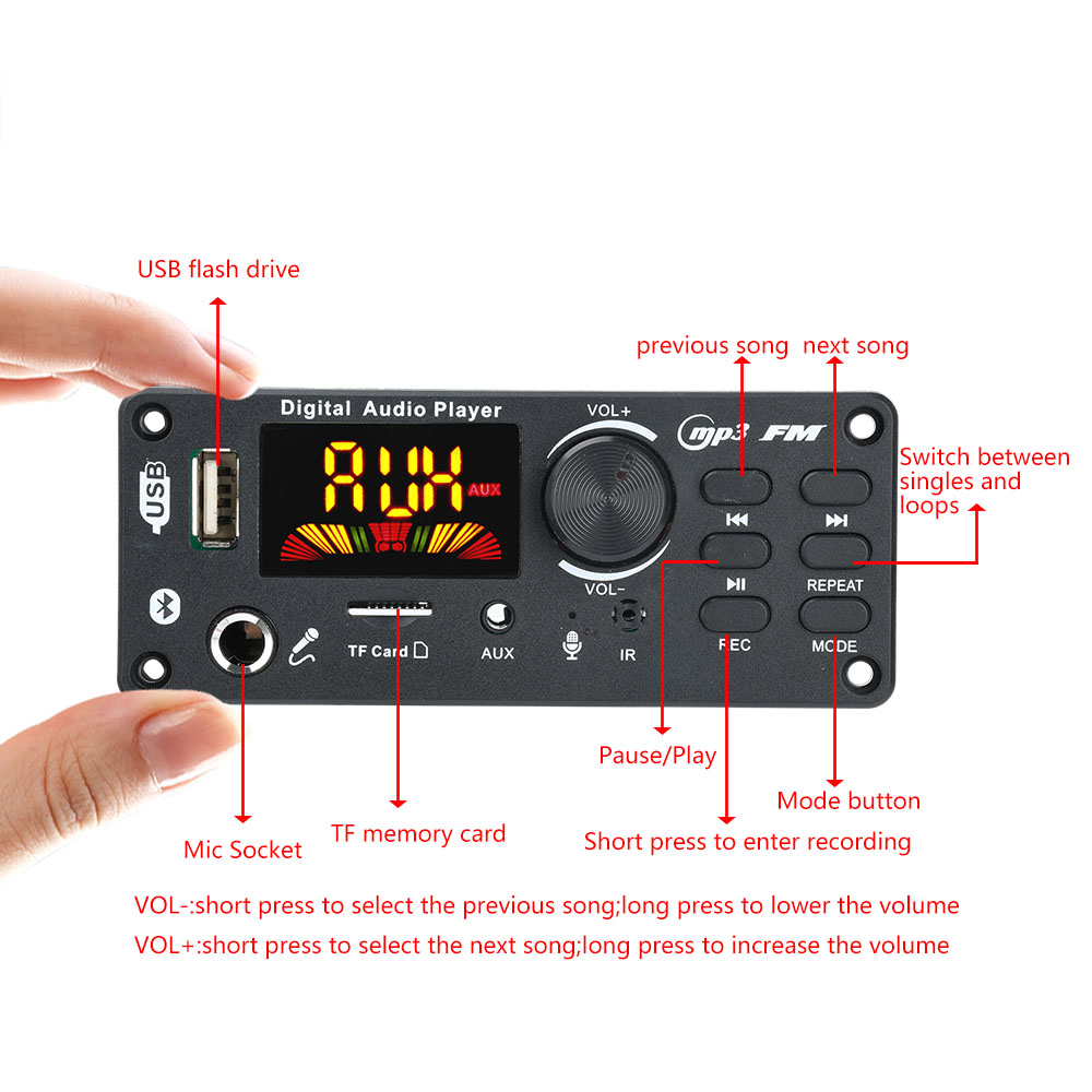 DC 5-12V MP3 Audio Decoder Mod - đánh giá và giá Audio Music Converter To Mp3
